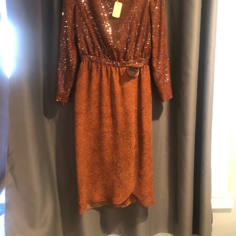 Stanley Platos Brown/Orange Dress Size 10